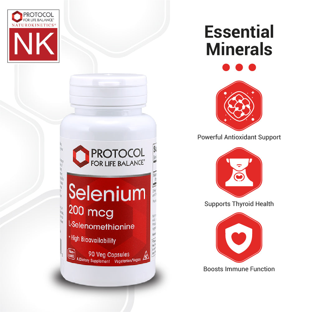 Protocol for Life Balance, Selenium, 200 mcg, 90 Veg Capsules Vitamins &amp; Supplements Protocol For Life Balance