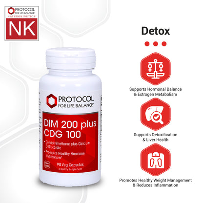 Protocol for Life Balance, DIM 200 Plus CDG 100, 90 Veg Capsules Vitamins &amp; Supplements Protocol For Life Balance