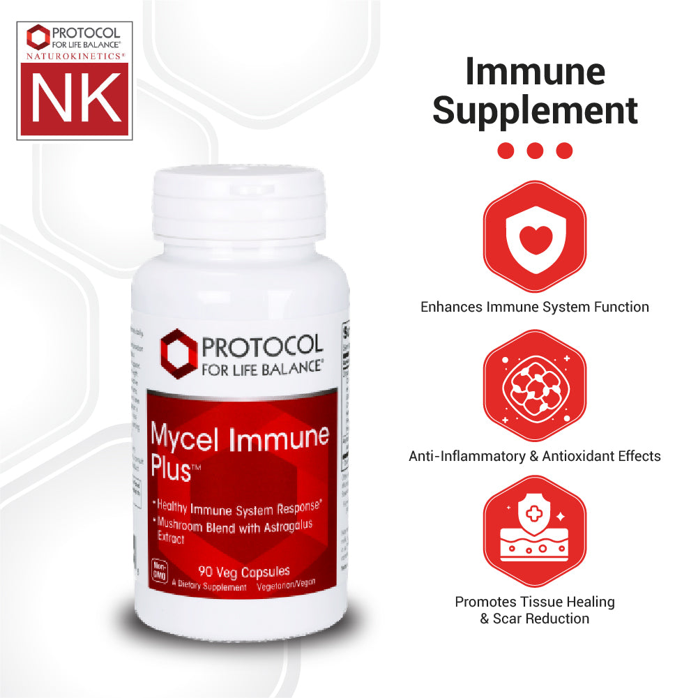 Protocol for Life Balance, Mycel Immune Plus, 90 Veg Capsules Vitamins &amp; Supplements Protocol For Life Balance