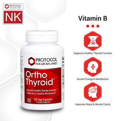 Protocol for Life Balance, Ortho Thyroid, 90 Veg Capsules Vitamins &amp; Supplements Protocol For Life Balance