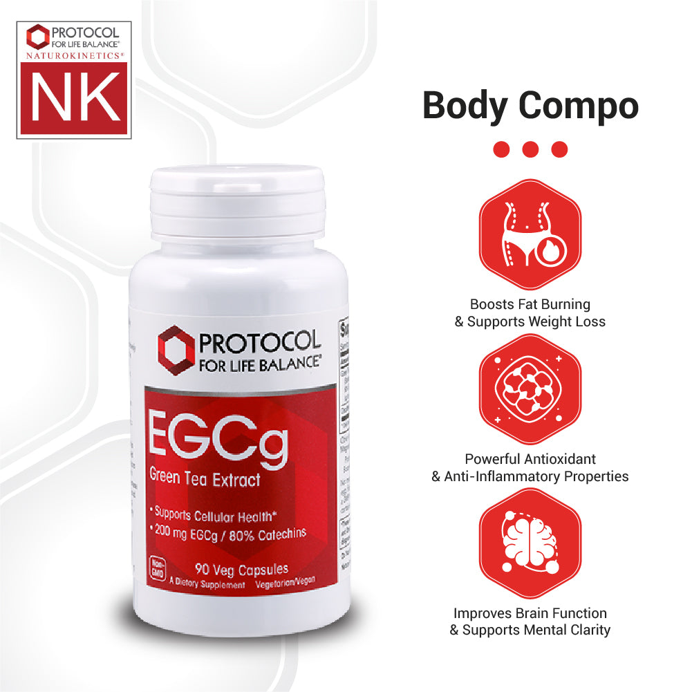 Protocol for Life Balance, EGCg Green Tea Extract, 200 mg, 90 Veg Capsules Vitamins &amp; Supplements Protocol For Life Balance