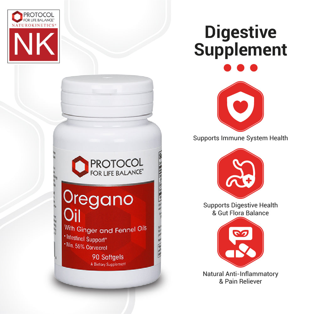 Protocol for Life Balance, Oregano Oil with Ginger and Fennel Oils, 90 Softgels Vitamins &amp; Supplements Protocol For Life Balance