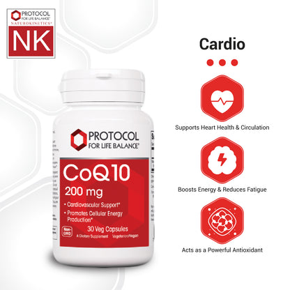 Protocol for Life Balance, CoQ10, 200 mg, 30 Veg Capsules Vitamins &amp; Supplements Protocol For Life Balance