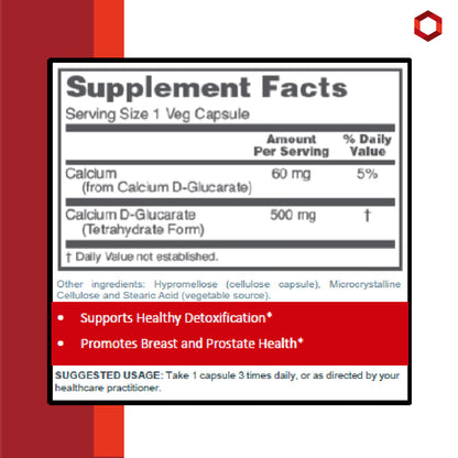 Protocol for Life Balance, Calcium D-Glucarate, 500 mg, 90 Veg Capsules Vitamins &amp; Supplements Protocol For Life Balance