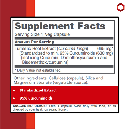 Protocol for Life Balance, Curcumin, Turmeric Root Extract, 665 mg, 60 Veg Capsules Protocol For Life Balance