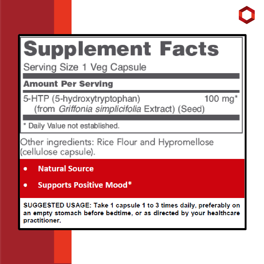 Protocol for Life Balance, 5-HTP, 100 mg, 90 Veg Capsules Healthy Mood Protocol For Life Balance