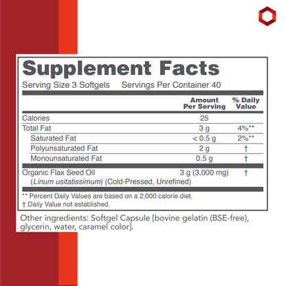 Protocol for Life Balance, Flax Seed Oil, 1,000 mg, 120 Softgels Vitamins &amp; Supplements Protocol For Life Balance