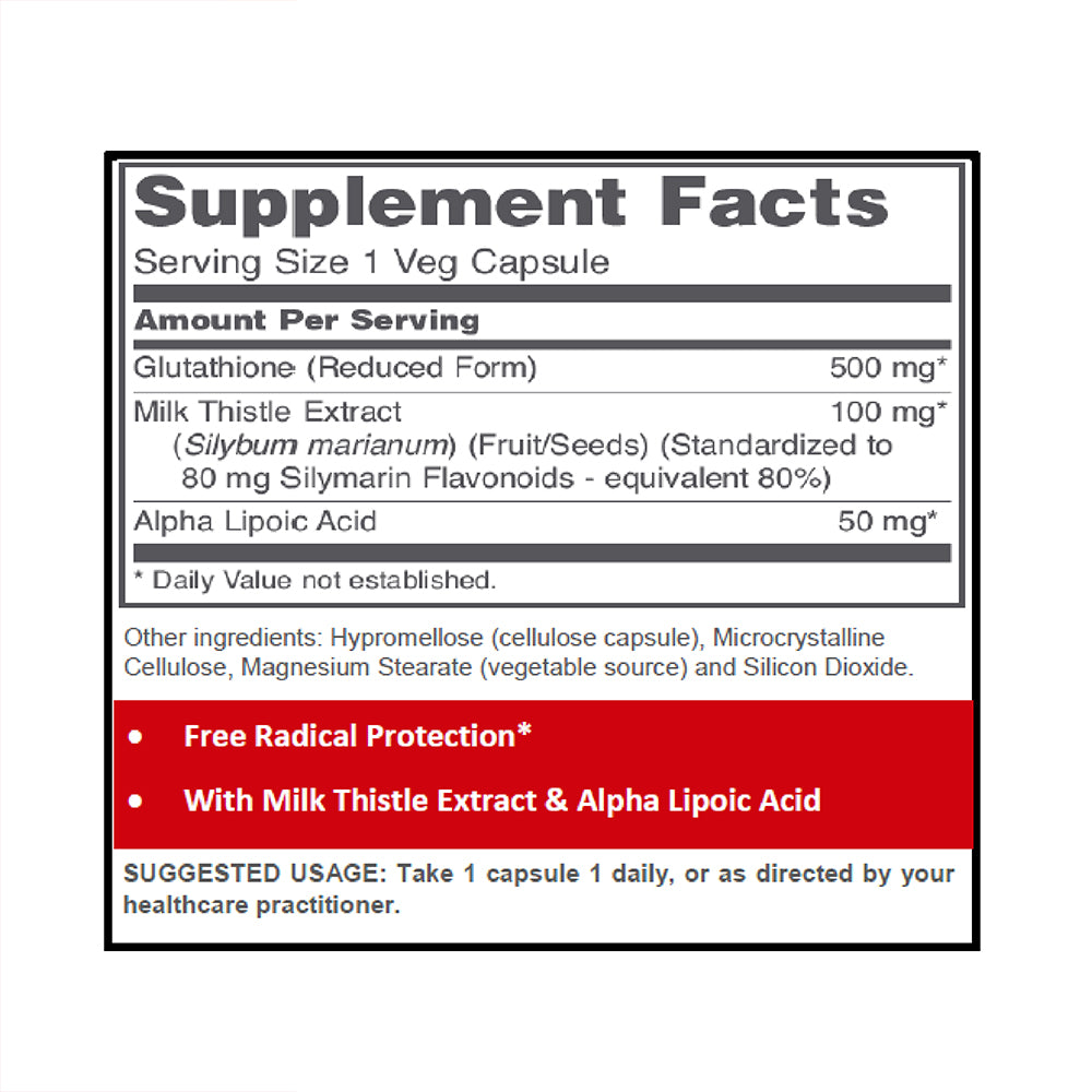 Protocol for Life Balance, Glutathione, 500 mg, 60 Veg Capsules Vitamins &amp; Supplements Protocol For Life Balance