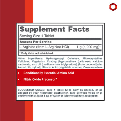 Protocol for Life Balance, L-Arginine, 1,000 mg, 120 Tablets Supplement Protocol For Life Balance