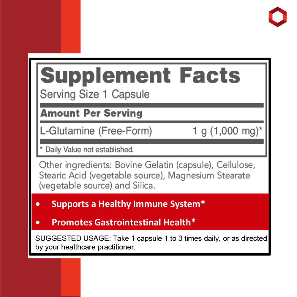 Protocol for Life Balance, L-Glutamine, 1,000 mg, 120 Veg Capsules Protocol For Life Balance