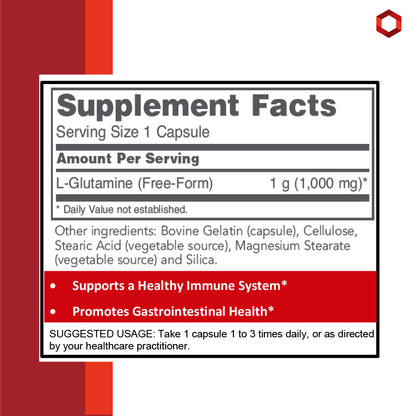 Protocol for Life Balance, L-Glutamine, 1,000 mg, 120 Veg Capsules Protocol For Life Balance