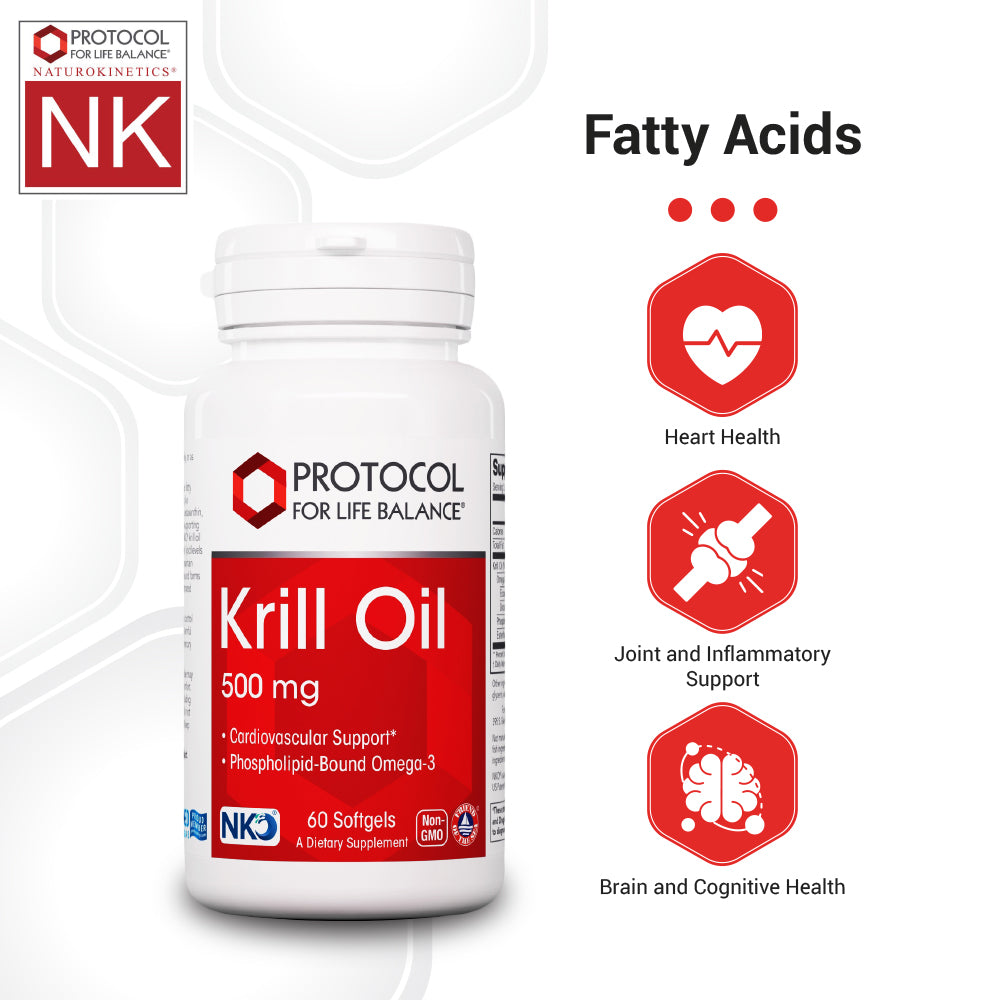 Protocol for Life Balance, Neptune Krill Oil, 500 mg, 60 Softgels Vitamins &amp; Supplements Protocol For Life Balance