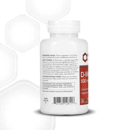 Protocol for Life Balance, D-Mannose, 500 mg, 90 Veg Capsules (125 mg per Capsule) Supplement Protocol For Life Balance
