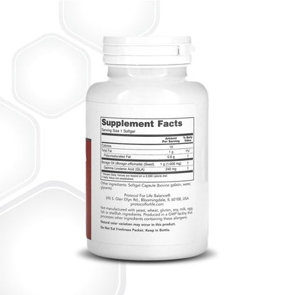 Protocol for Life Balance, Borage/GLA, 1,000 mg, 60 Softgels Vitamins &amp; Supplements Protocol For Life Balance