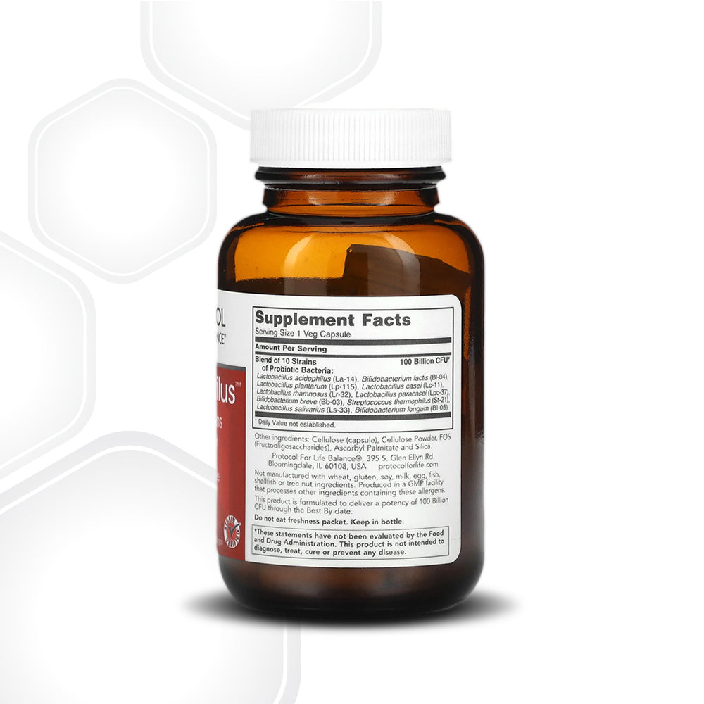Protocol for Life Balance, ProtoDophilus, 100 Billion, 30 Veg Capsules Vitamins &amp; Supplements Protocol For Life Balance