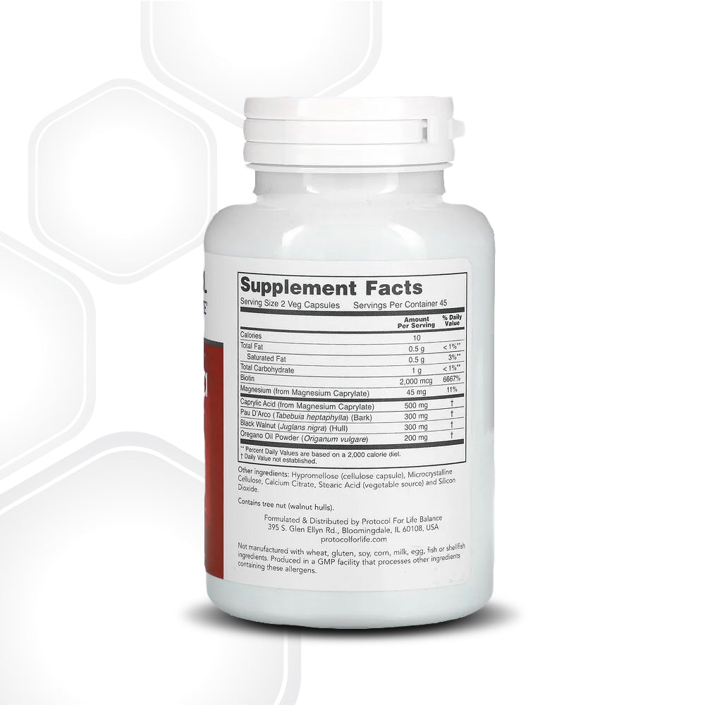 Protocol for Life Balance, OrthoFlora Yeast Support, 90 Veg Capsules Vitamins &amp; Supplements Protocol For Life Balance