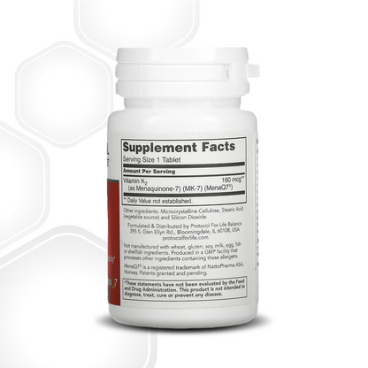 Protocol for Life Balance, MK-7 Vitamin K2, 160 mcg, 60 Tablets Bone &amp; Teeth Structure Protocol For Life Balance