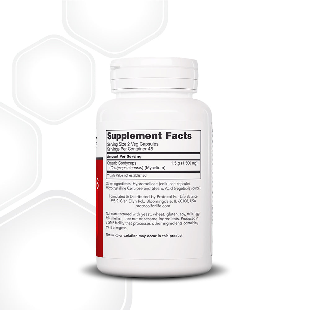 Protocol for Life Balance, Cordyceps, 750 mg, 90 Veg Capsules Immune Support Protocol For Life Balance
