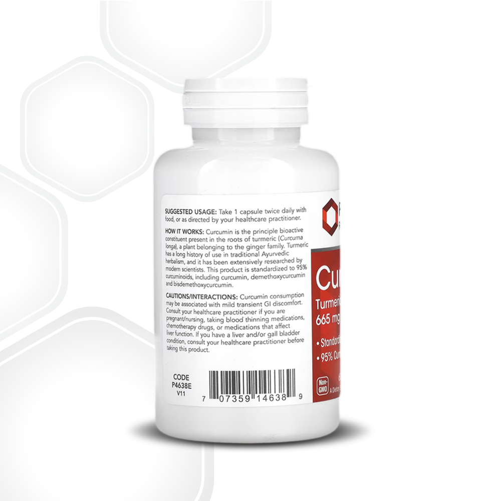 Protocol for Life Balance, Curcumin, Turmeric Root Extract, 665 mg, 60 Veg Capsules Protocol For Life Balance