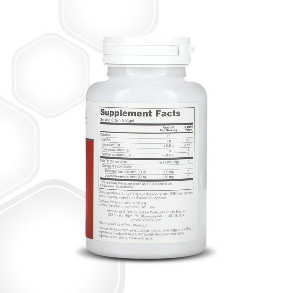 Protocol for Life Balance, Ultra Omega-3, 500 EPA / 250 DHA, 90 Softgels Vitamins &amp; Supplements Protocol For Life Balance