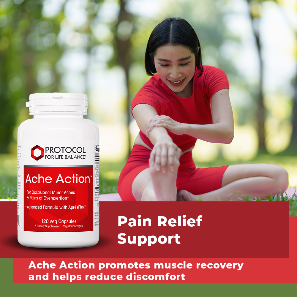 (Best by 10/25) Protocol for Life Balance, Ache Action, 120 Veg Capsules Protocol For Life Balance