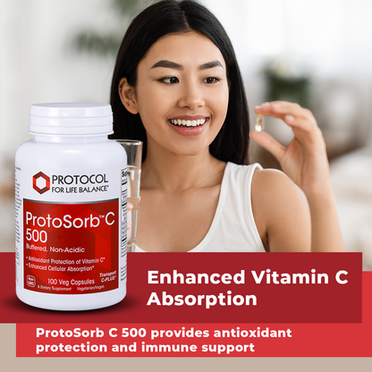 Protocol for Life Balance, ProtoSorbC 500, 100 Veg Capsules Vitamins &amp; Supplements Protocol For Life Balance