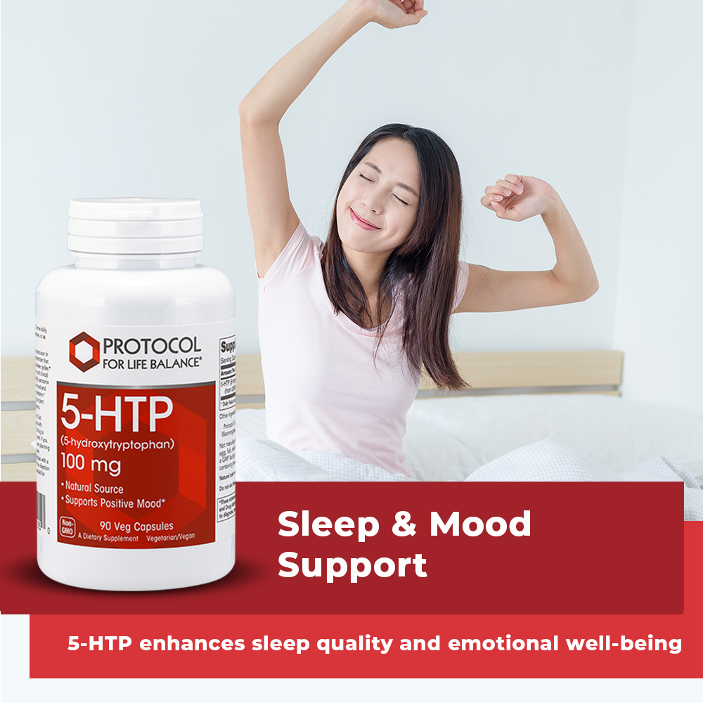 Protocol for Life Balance, 5-HTP, 100 mg, 90 Veg Capsules Healthy Mood Protocol For Life Balance