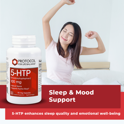 Protocol for Life Balance, 5-HTP, 100 mg, 90 Veg Capsules Healthy Mood Protocol For Life Balance