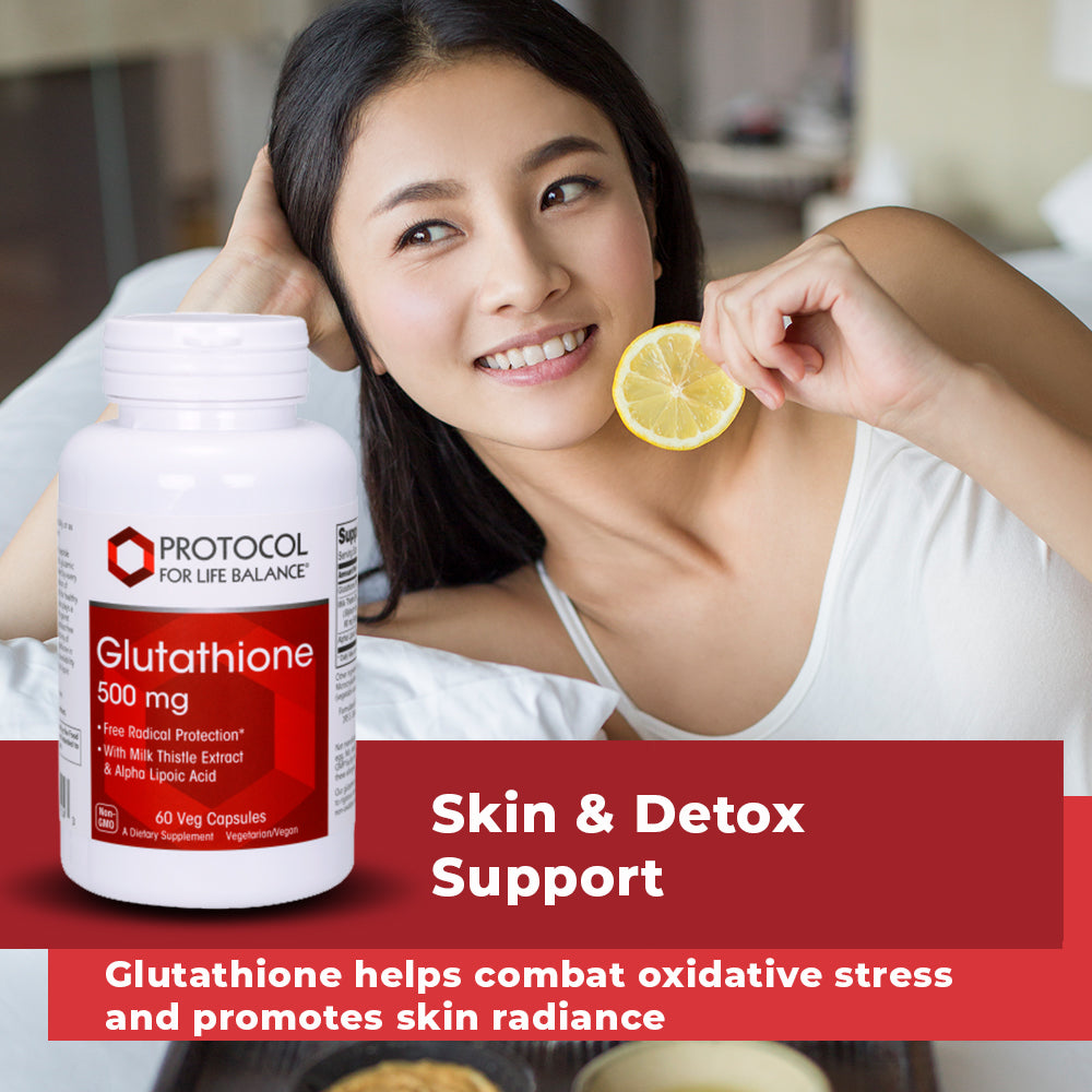 Protocol for Life Balance, Glutathione, 500 mg, 60 Veg Capsules - $62.90 I BLOOM CONCEPT Protocol for Life Balance, Glutathione, 500 mg, 60 Veg Capsules - $62.90 I BLOOM CONCEPT