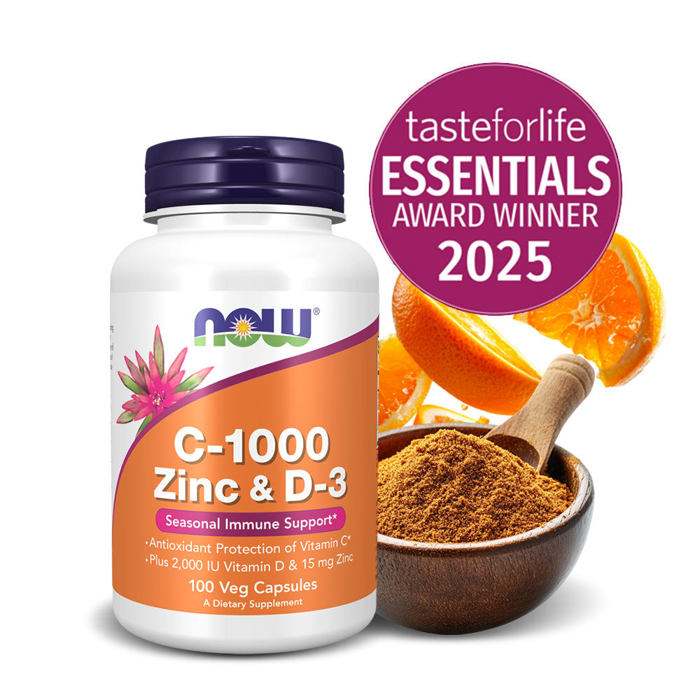 NOW Supplements, C-1000 Zinc &amp; D-3, Seasonal Immune Support, 100 Veg Capsules Vitamins &amp; Supplements NOW Foods USA
