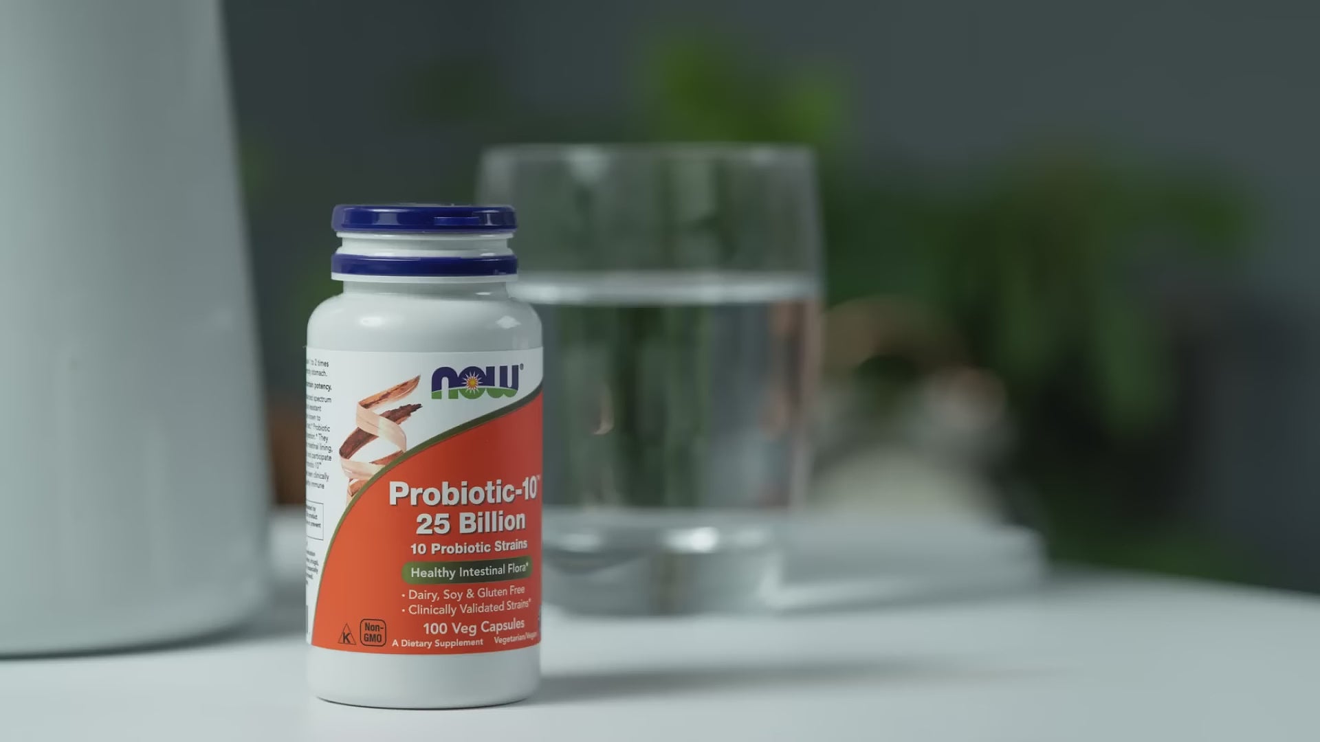 NOW Supplements, Probiotic-10™, 25 Billion, with 10 Probiotic Strains, Dairy, Soy and Gluten Free, Strain Verified, 30 Veg Capsules Vitamins &amp; Supplements NOW Foods USA