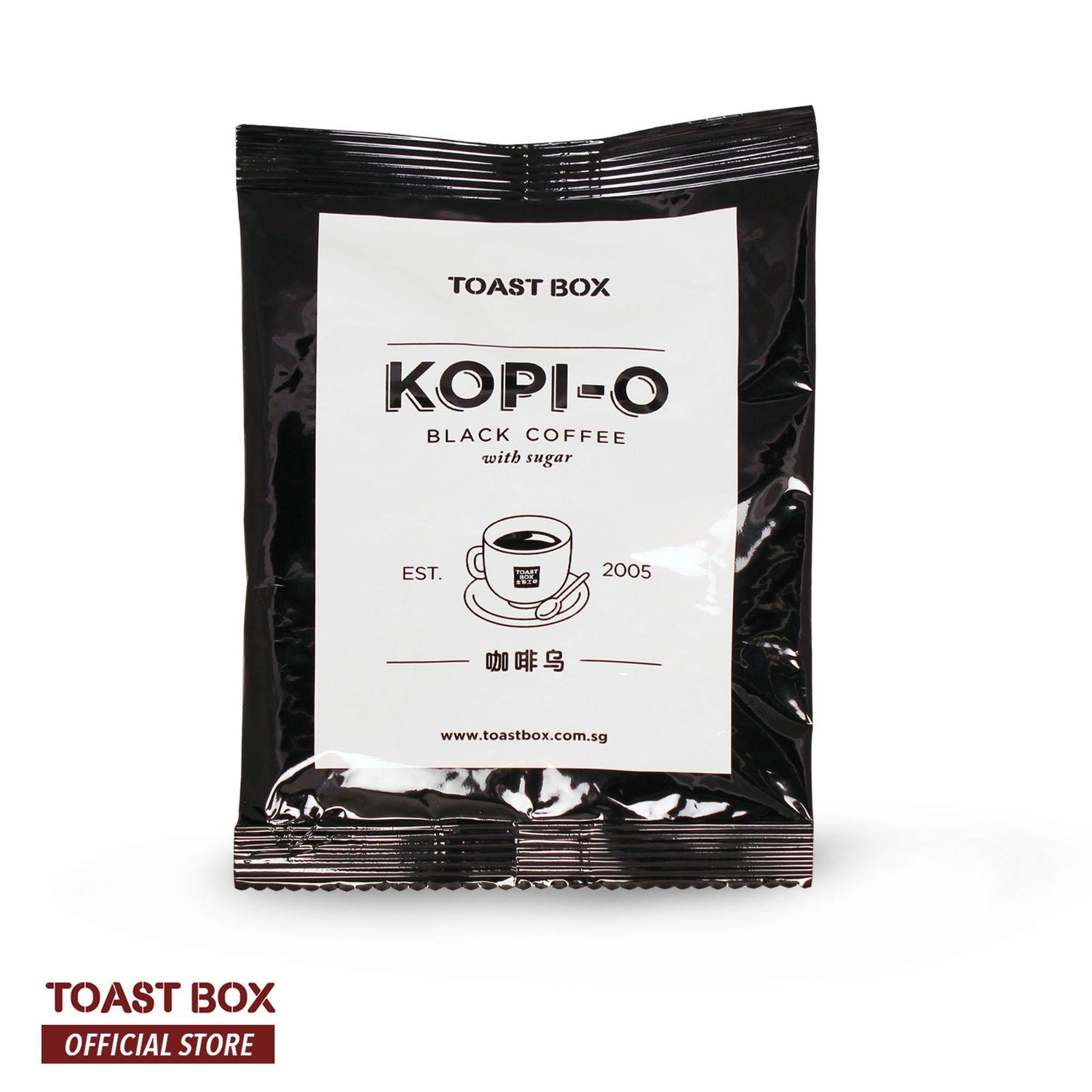 [Toast Box] Kopi O Black Coffee with Sugar 22gm x 6 sachets - Bloom Concept