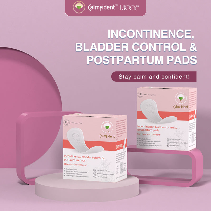 Calmfident Day/Night Use [Heavy Flow] *Incontinence, Bladder Control, Postpartum* Sanitary Napkin Pads 240mm (10pcs) - Bloom Concept