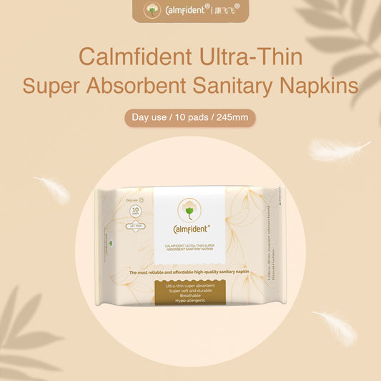 Calmfident Day Use *Ultra-Thin Super Absorbent* Sanitary Napkin Pads 245mm (10pcs) - Bloom Concept