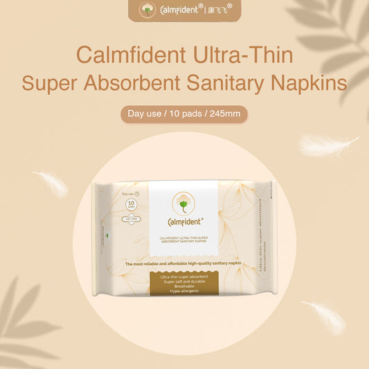 Calmfident Day Use *Ultra-Thin Super Absorbent* Sanitary Napkin Pads 245mm (10pcs) - Bloom Concept