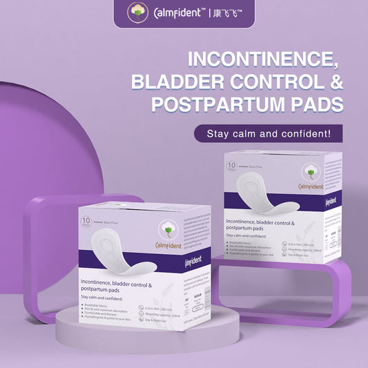 [Bundle of 2] Calmfident Day/Night Use [Maxi Flow] *Incontinence, Bladder Control, Postpartum* Sanitary Napkin Pads 280mm (10pcs) - Bloom Concept