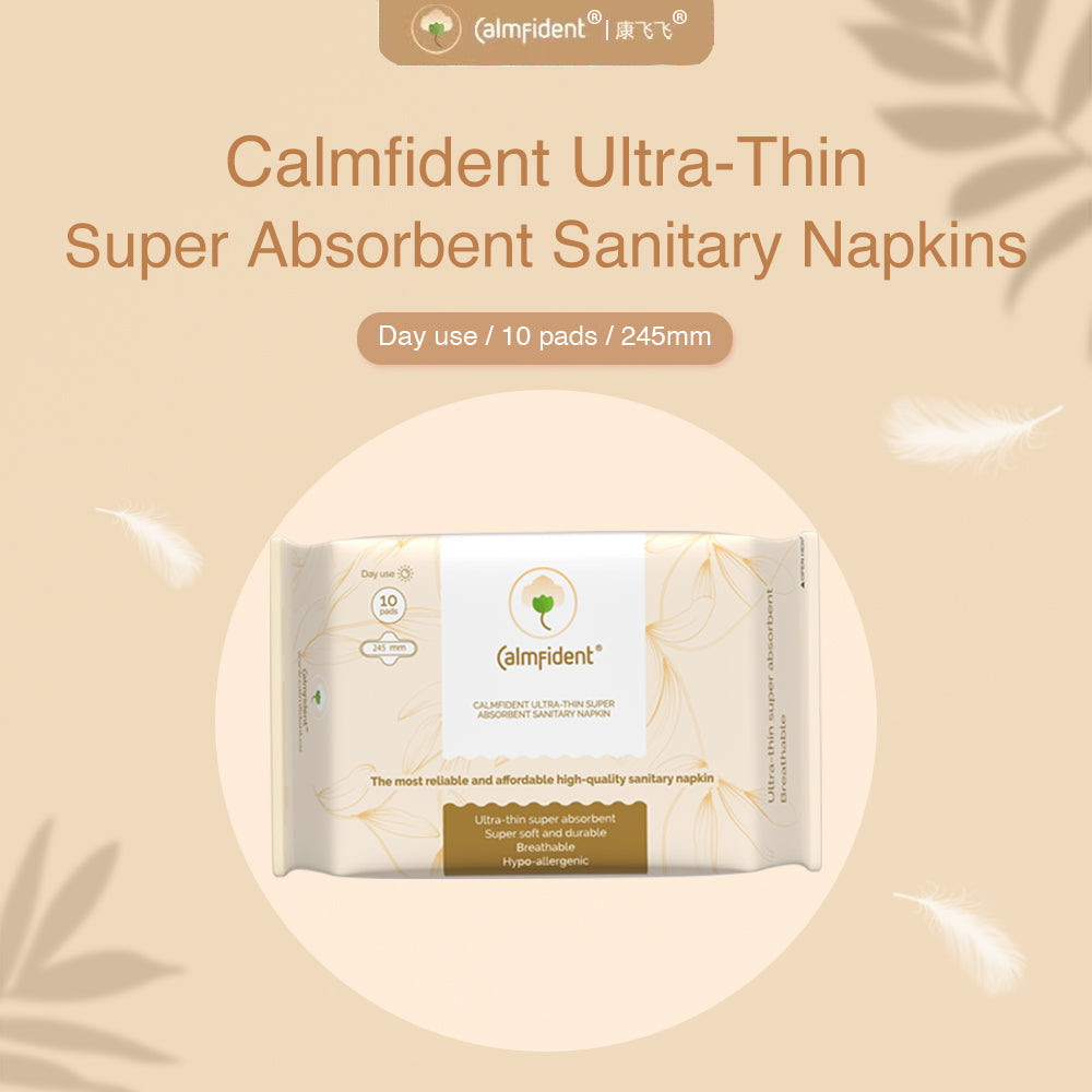 [Bundle of 3] Calmfident Day Use *Ultra-Thin Super Absorbent* Sanitary Napkin Pads 245mm (10pcs) - Bloom Concept