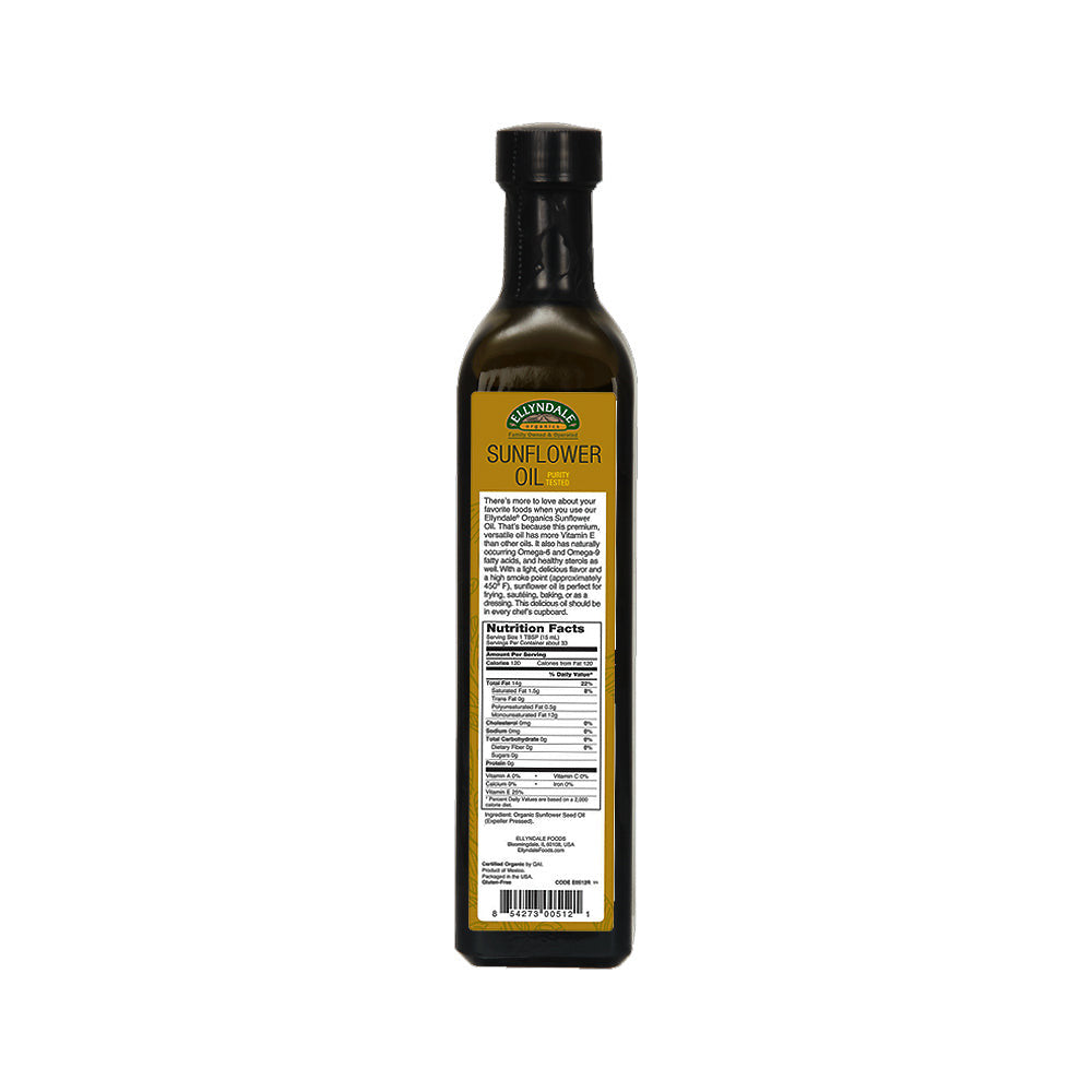 NOW Foods, Certified Organic Sunflower Oil, Tested for Purity, Versatile, Excellent Source of Vitamin E, Deliciously Mild Flavor, (500ml) - Bloom Concept
