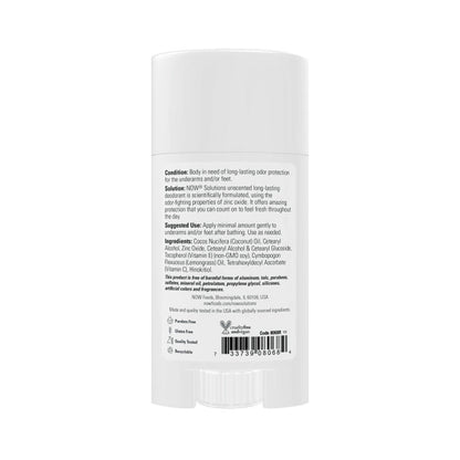 NOW Solutions, Long Lasting Deodorant, Unscented, Paraben &amp; Aluminum Free, 2.2-Ounce (62 g) Personal Care NOW Foods USA