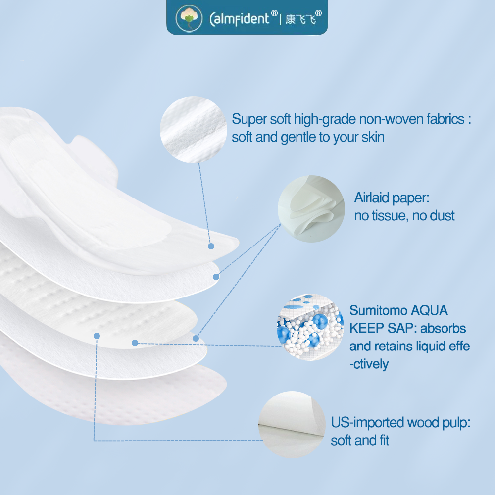Calmfident Day Use *Sensitive Skin Series* Sanitary Napkin Pads 245mm (10pcs) - Bloom Concept