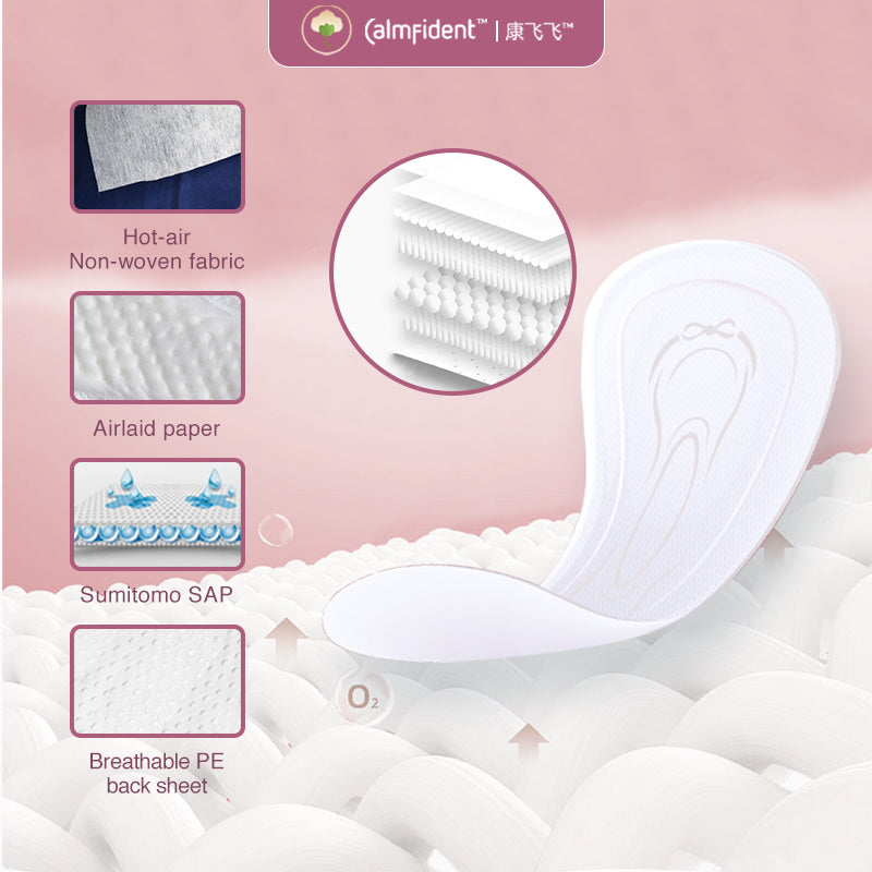Calmfident Day/Night Use [Heavy Flow] *Incontinence, Bladder Control, Postpartum* Sanitary Napkin Pads 240mm (10pcs) - Bloom Concept