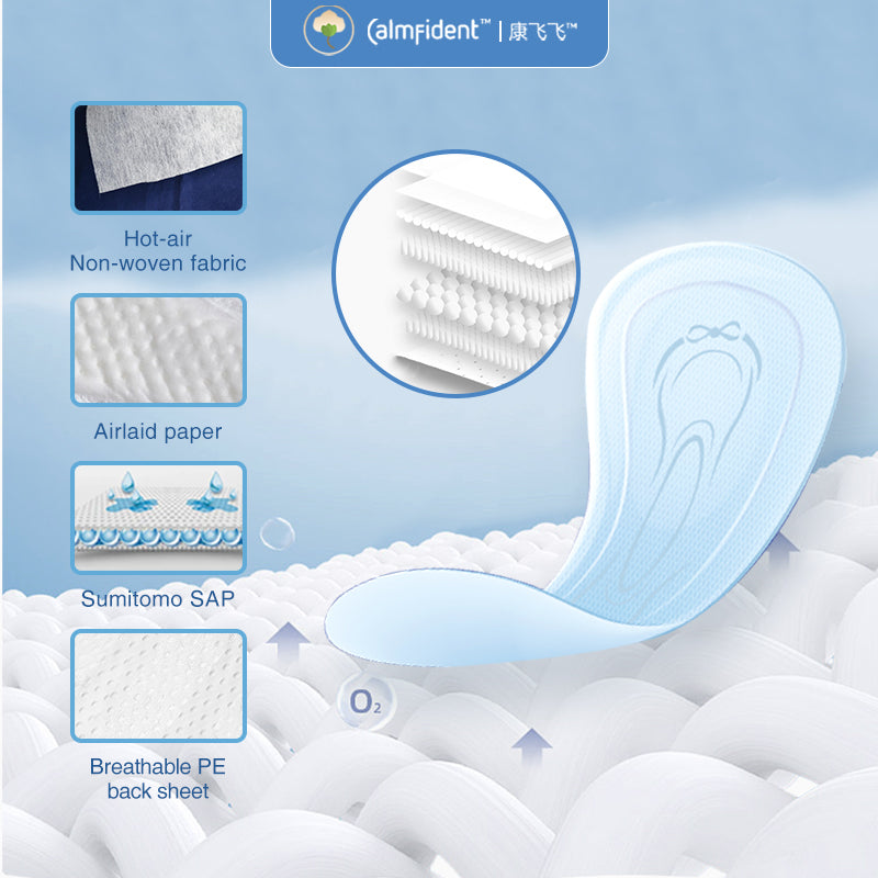[Bundle of 2] Calmfident Day Use [Regular Flow] *Incontinence, Bladder Control, Postpartum* Sanitary Napkin Pads 190mm (10pcs) - Bloom Concept