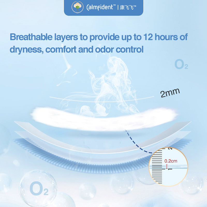 [Bundle of 2] Calmfident Day Use [Regular Flow] *Incontinence, Bladder Control, Postpartum* Sanitary Napkin Pads 190mm (10pcs) - Bloom Concept
