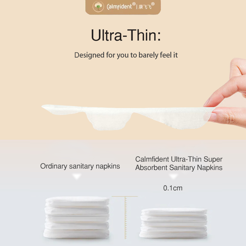 Calmfident Day Use *Ultra-Thin Super Absorbent* Sanitary Napkin Pads 245mm (10pcs) - Bloom Concept