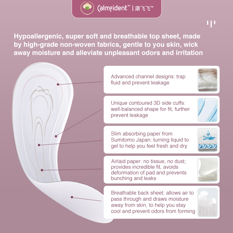 [Bundle of 2] Calmfident Day/Night Use [Heavy Flow] *Incontinence, Bladder Control, Postpartum* Sanitary Napkin Pads 240mm (10pcs) - Bloom Concept
