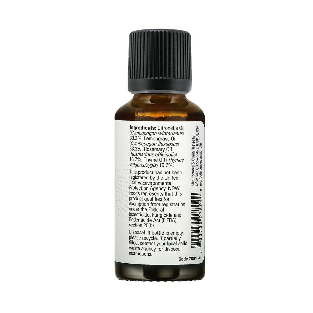 NOW Essential Oils, Bug Ban Blend, Bug-Repelling Essential Oil Blend for Inside and Outside Usage, Made with Pure Essential Oils, Vegan, Child Resistant Cap, 1-Ounce (30ml) - Bloom Concept
