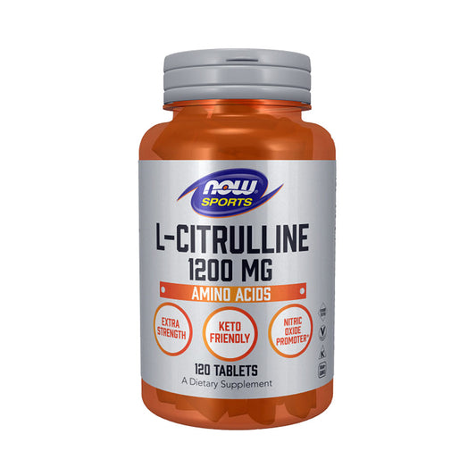 NOW Sports Nutrition, L-Citrulline, Extra Strength 1,200 mg, Amino Acid, 120 Tablets - Bloom Concept