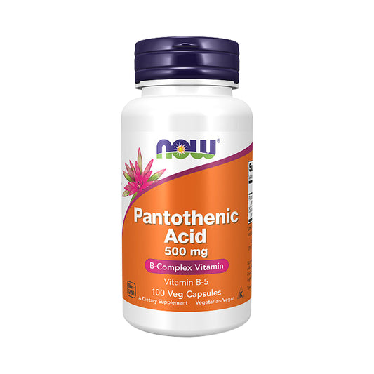 NOW Supplements, Pantothenic Acid (Vitamin B-5) 500 mg, B-Complex Vitamin, 100 Capsules - Bloom Concept