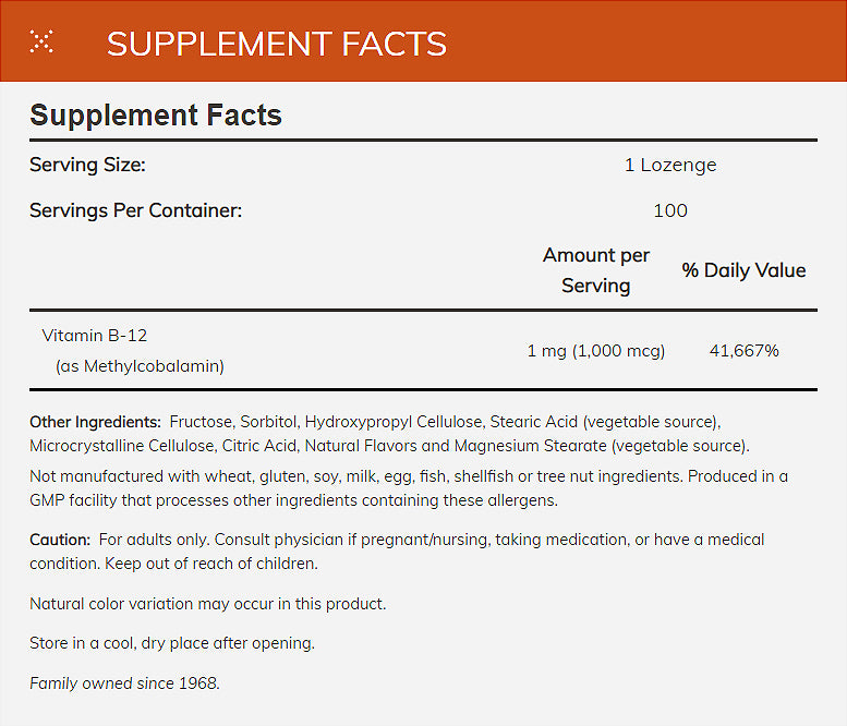 NOW Supplements, Methyl B-12 (Methylcobalamin) 1,000 mcg, Nervous System Health*, 100 Lozenges - Bloom Concept