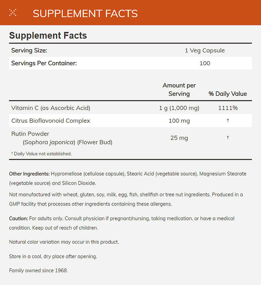 NOW Supplements, Vitamin C-1,000 with 100 mg of Bioflavonoids, Antioxidant Protection*, 250 Veg Capsules Vitamins &amp; Supplements NOW Foods USA